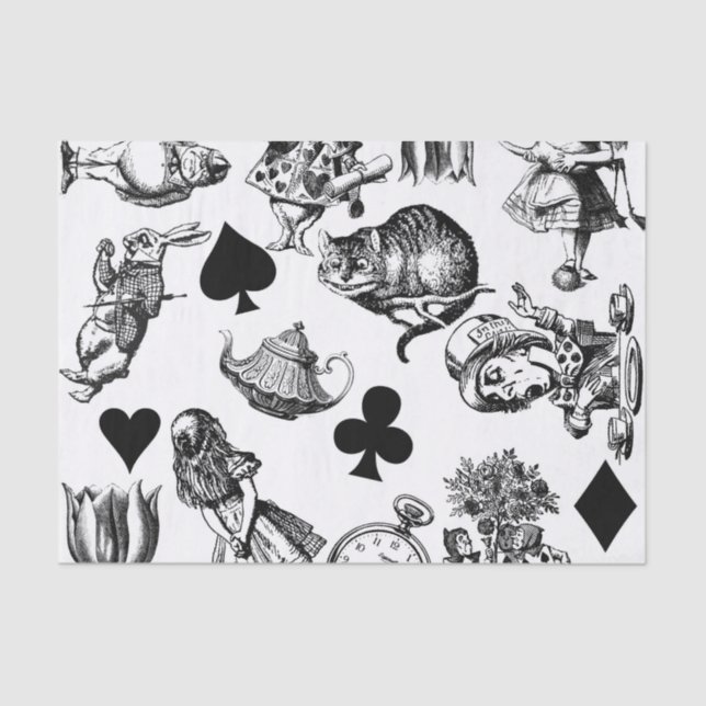 Papel De Seda Alice Clássica em Caracteres Maravilhosos: Origina (Frente )