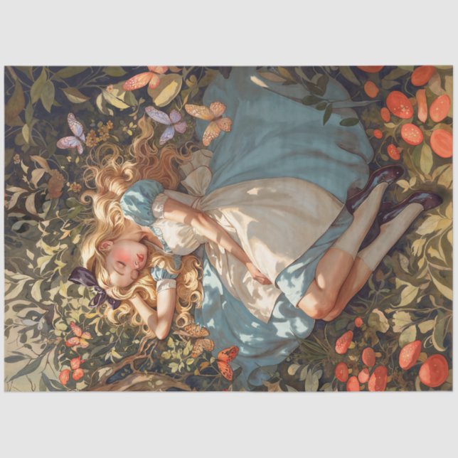 Papel De Seda Alice clássico sonhando com Wonderland (Frente )