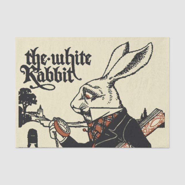 Papel De Seda Alice Coelho Branco Clássico Wonderland  (Frente )