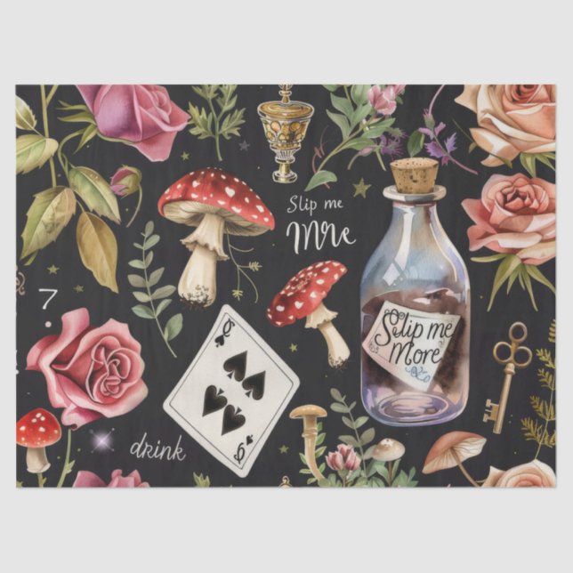Papel De Seda Alice in Wonderland Pattern (Frente )