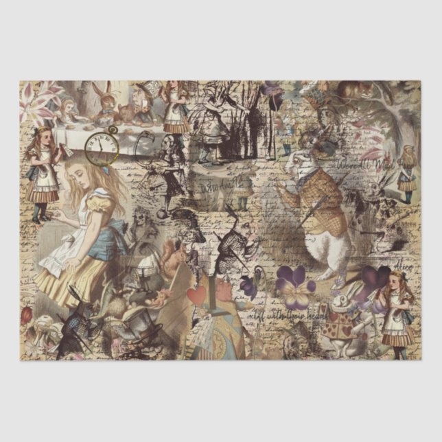 Papel De Seda Alice In Wonderland Wrappaper (Frente )