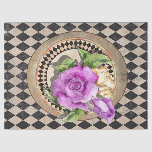 Papel De Seda Alice nas Rosas das Maravilhas (Frente )