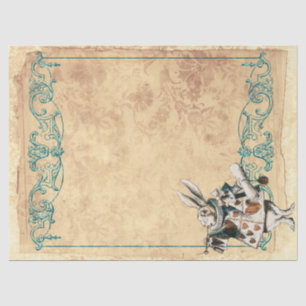 Papel De Seda Alice no Coelho Branco Herald em Wonderland Decoup