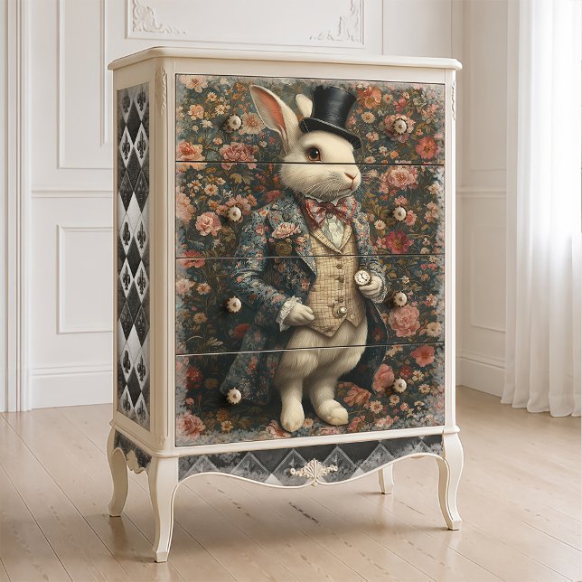 Papel De Seda Alice no País das Maravilhas Coelho Branco (Criador carregado)