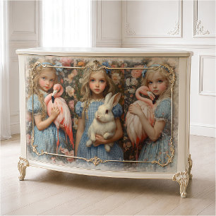 Papel De Seda Alice no País das Maravilhas Coelho Branco Flaming