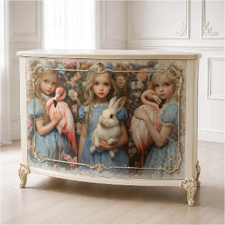 Papel De Seda Alice no País das Maravilhas Coelho Branco Flaming