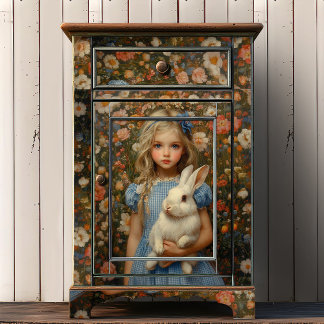 Papel De Seda Alice no País das Maravilhas com Rabbit Branco