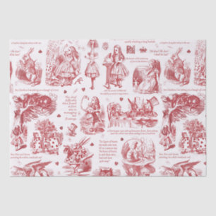 Papel De Seda Alice no País das Maravilhas das Cotações do Red T
