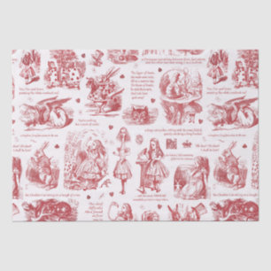 Papel De Seda Alice no País das Maravilhas das Cotações do Red T