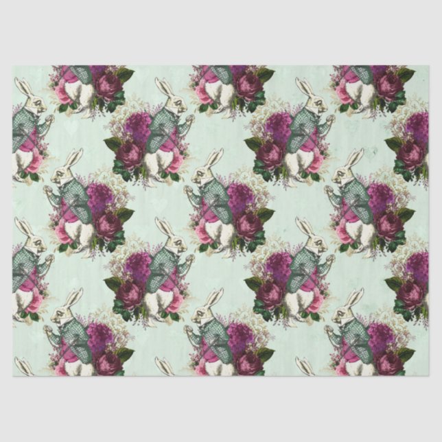 Papel De Seda Alice no País das Maravilhas - Descoberta Verde do (Frente )