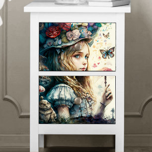 Papel De Seda Alice no País das Maravilhas e Cogumelos Mágicos