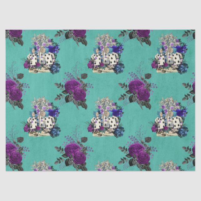 Papel De Seda Alice no País das Maravilhas e Rosas - Desligar (Frente )