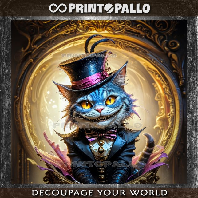 Papel De Seda Alice no País das Maravilhas: Gato de Cheshire com (Criador carregado)