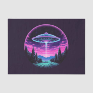 Papel De Seda Alienígena Espacial Retrofuturista