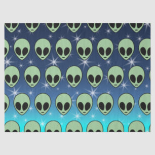 Papel De Seda Alienígena Verde