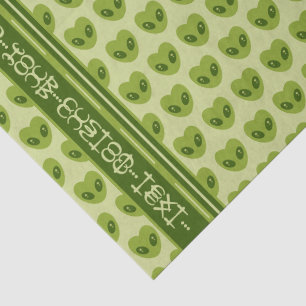 Papel De Seda Alienígena Verde Bonita em Forma de Coração em Gli