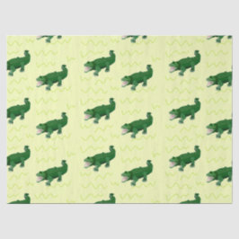 Papel De Seda Alligador em amarelo