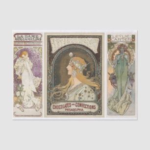 Papel De Seda Alphonse Mucha Art Nouveau Para Artistas