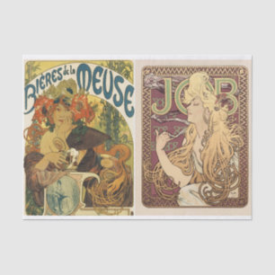 Papel De Seda Alphonse Mucha Art Nouveau Para Artistas