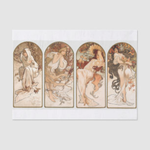 Papel De Seda Alphonse Mucha As estações - 1897