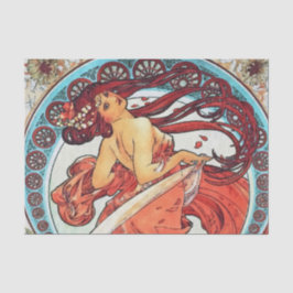 Papel De Seda Alphonse Mucha Dance Vintage Art Nouveau Painting