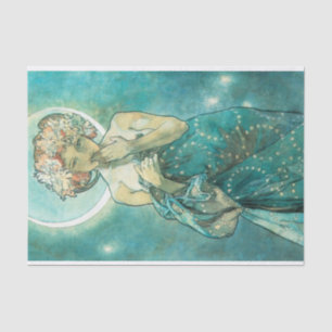 Papel De Seda Alphonse Mucha Moonlight Clair De Lune Art Nouveau