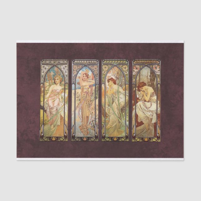 Papel De Seda Alphonse Mucha, O Momento do Dia (Frente )