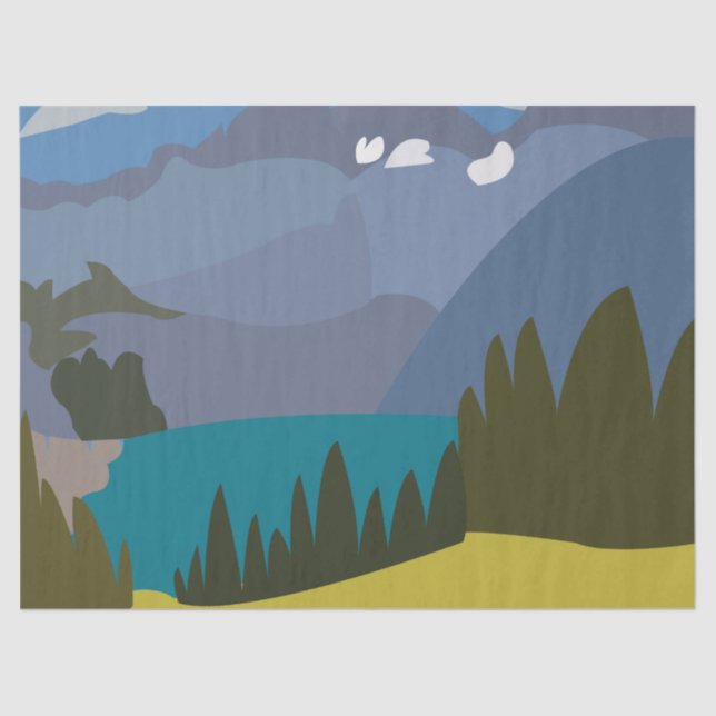 Papel De Seda Alps Mountain Lake (Frente )