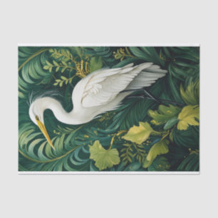 Papel De Seda Altura em pé, Decoração Graciosa da Grua Branca