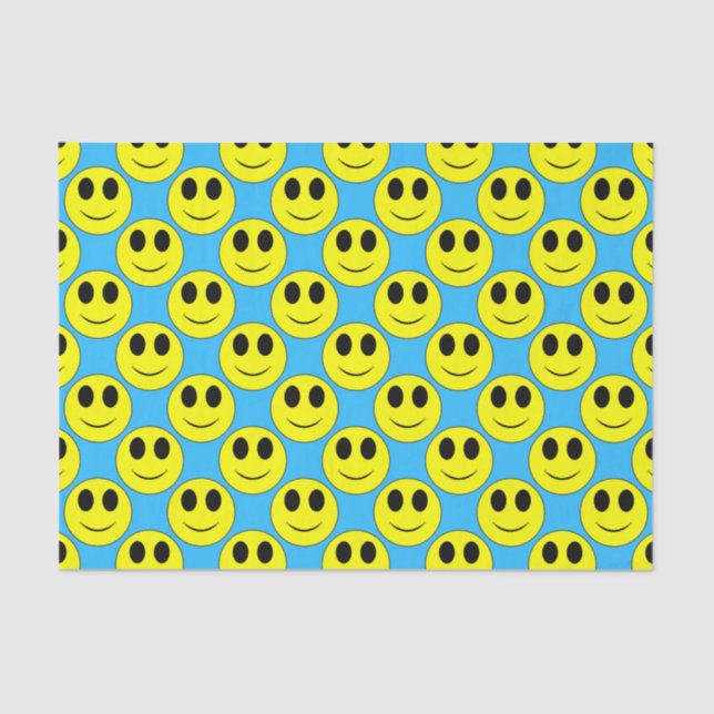 Papel De Seda Amante do rosto feliz amarelo (Frente )