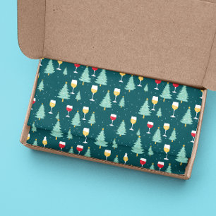 Papel De Seda Amante do Vinho de Natal