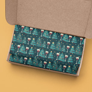 Papel De Seda Amante do Vinho de Natal