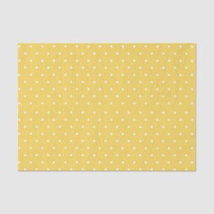 Papel de Seda Amarelo e Branco com Bolinhas