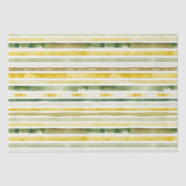 Papel De Seda Amarelo Ensolarado & Listra Verde