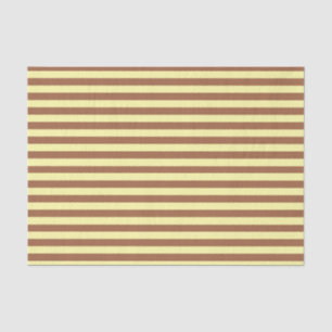 Papel De Seda Amarelo pálido e faixas castanhas