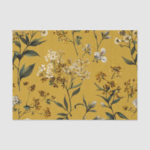 Amarelo Rústico Botânico Ousado Vintage Boho Flora
