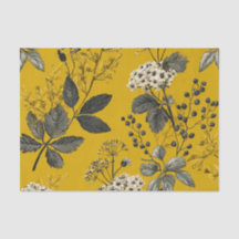 Amarelo Rústico Botânico Ousado Vintage Boho Flora
