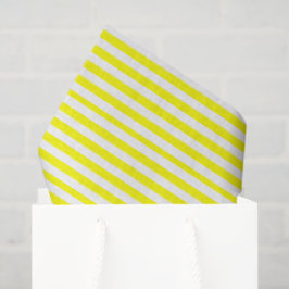 Papel De Seda Amarelo Sol e Listras Brancas