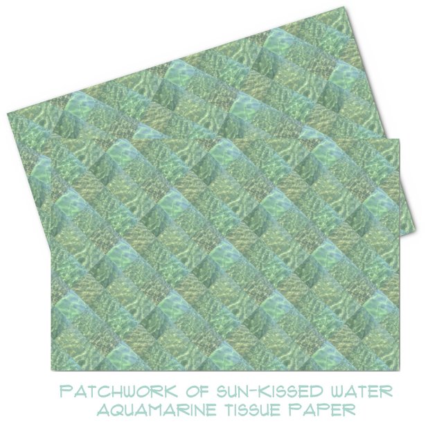 Papel De Seda Amarine Seafoam Aqua Water Patwork (Criador carregado)