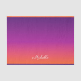 Papel De Seda Ambre de gradiente roxo, rosa e laranja