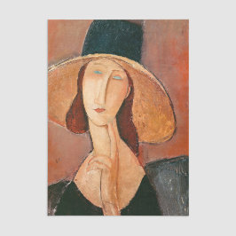 Papel De Seda Amedeo Modigliani - Jeanne Hebuterne em Grande Cha