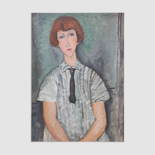 Papel De Seda Amedeo Modigliani - Menina em uma Blusa Strike