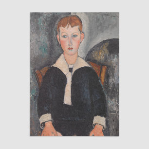 Papel De Seda Amedeo Modigliani - Menino de um Terno de Marinhei