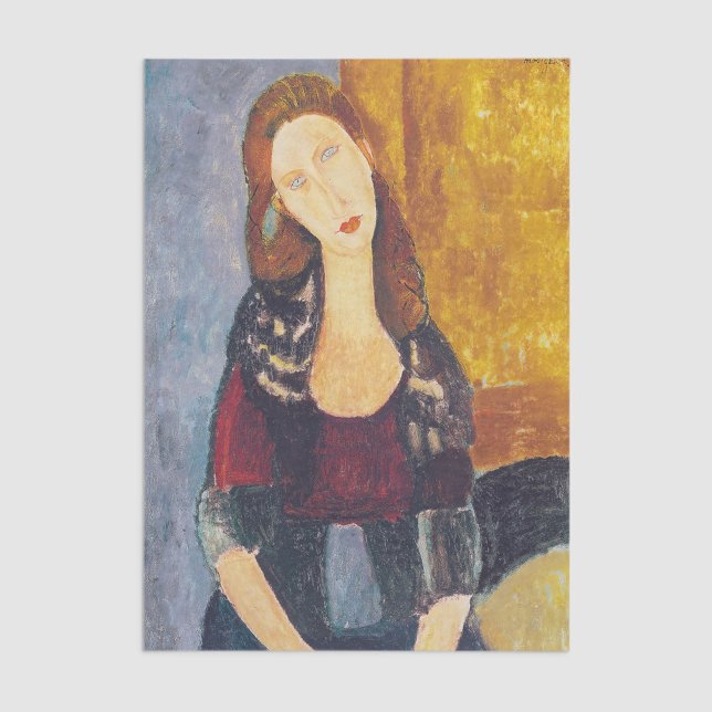 Papel De Seda Amedeo Modigliani - Retrato Jeanne Hebuterne #2 (Criador carregado)