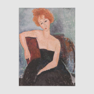 Papel De Seda Amedeo Modigliani - Vestido da Noite Ruiva