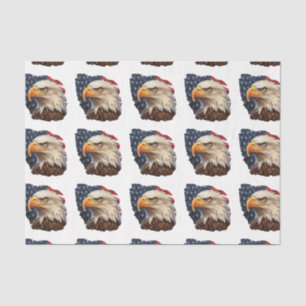 Papel De Seda American Flag Bald Eagle