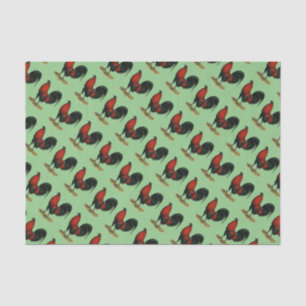 Papel De Seda American Game BB Black Red Rooster