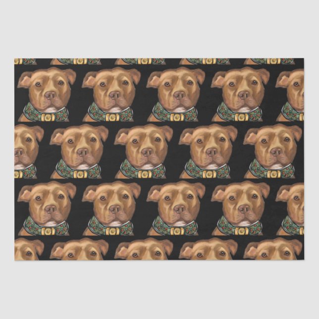 PAPEL DE SEDA AMERICAN STAFFORDSHIRE TERRIER   (Frente )