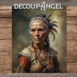 Papel De Seda Americanos nativos Guardiões da Sabedoria