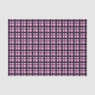 Papel De Seda Ametist Pêssego, cor-de-rosa, Xadrez Lilac-Stripe